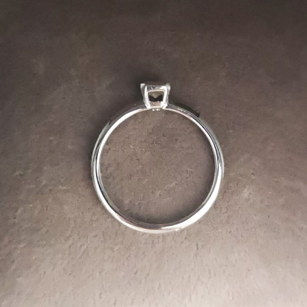 0.28 Carat Asscher Cut Diamond Solitaire Ring