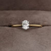 0.31 Carat Oval Cut Diamond Solitaire Ring in Yellow Gold