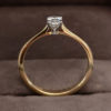 0.31 Carat Oval Cut Diamond Solitaire Ring in Yellow Gold