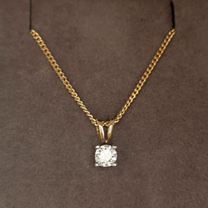 0.33 Carat Diamond Pendant & Chain