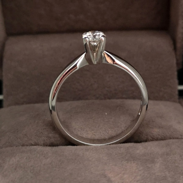 0.36 Carat Round Brilliant Cut Diamond Solitaire Ring