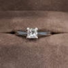 0.39 Carat Princess Cut Diamond Solitaire Ring