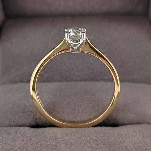 0.39 Carat Round Brilliant Cut Diamond Solitaire Ring - Rose Gold
