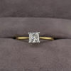 0.48 Carat Princess Cut Diamond Solitaire Ring