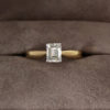 0.49 Carat Emerald Cut Diamond Solitaire Ring