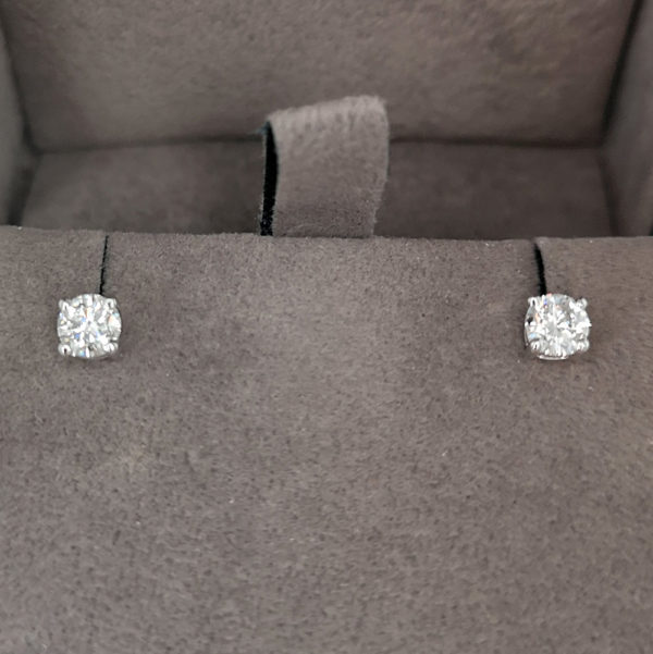 0.50 Carat Round Brilliant CutDiamond Stud Earrings - Made to Order
