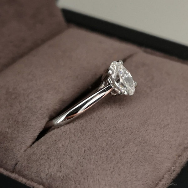 0.50 Carat Oval Cut Diamond Solitaire Ring