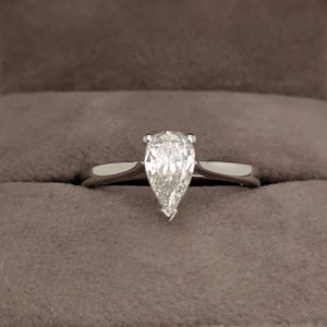 0.60 Carat Pear Shaped Diamond Engagement Ring