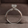 0.83 Carat Cushion Cut Diamond Ring with Shoulders