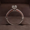 1.03 Carat Round Brilliant Cut Diamond Ring with Shoulders