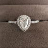 1.14 Carat Diamond Pear Shaped Halo Engagement Ring