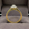 1.21 Carat Oval Shaped Diamond Halo Ring