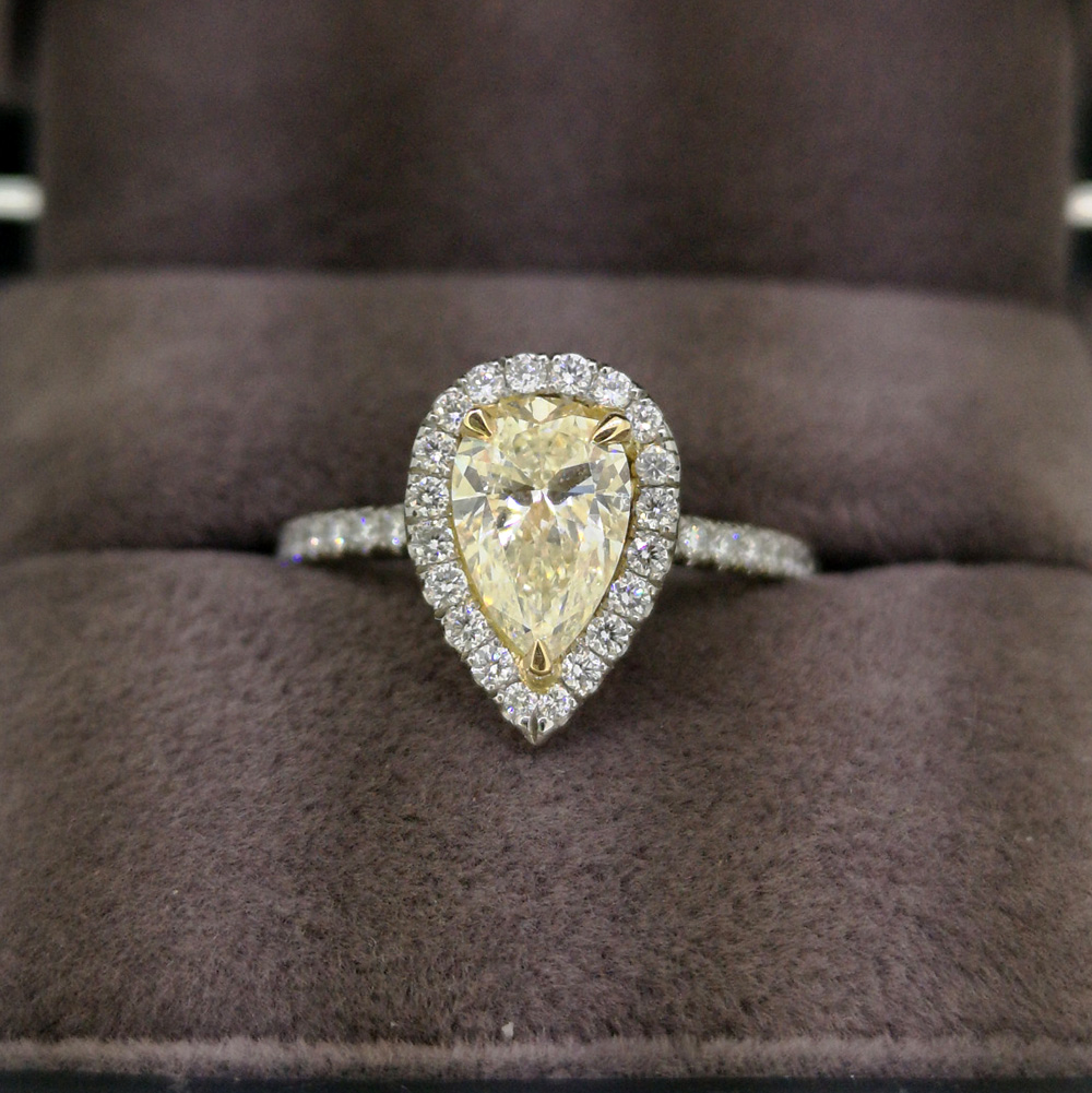 8.02cts Natural Fancy Yellow Oval Diamond Engagement Ring – G Collins & Sons