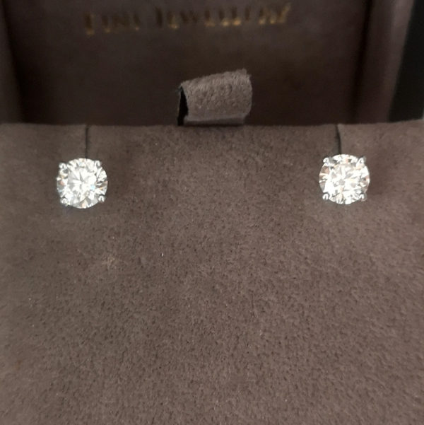 1.41 Carat Diamond Stud Earrings