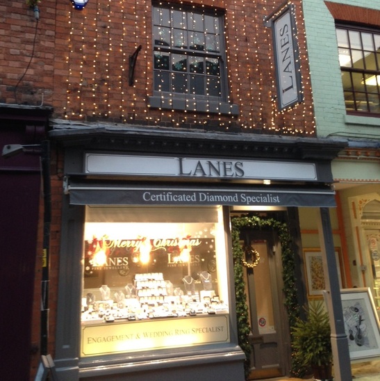 2014 Christmas window display at Lanes Fine Jewellery