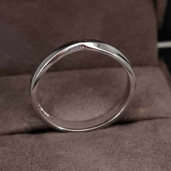 9ct White Gold 3mm Twist Shaped Wedding Ring
