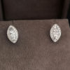 Marquise Shaped Diamond Halo Earrings