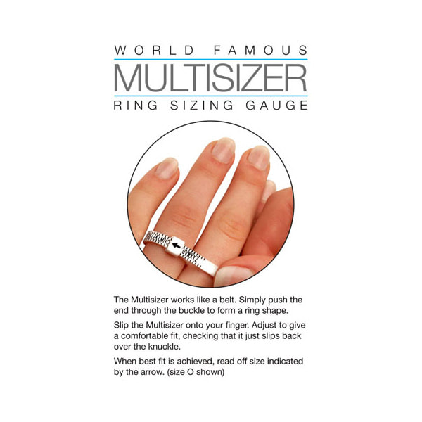 Order a free ring finger sizer from Lanes Jewellers