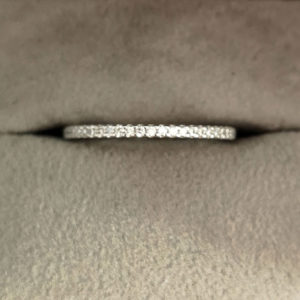 0.13 Carat Claw Set Diamond Eternity Ring in Platinum