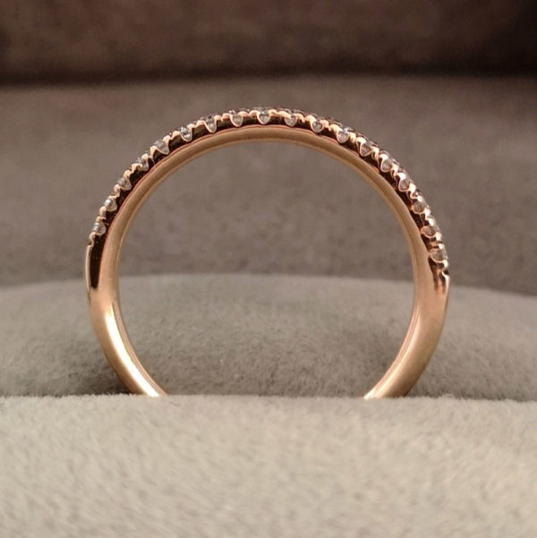 0.20 Carat Claw Set Diamond Eternity Ring in Rose Gold