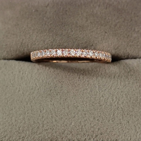 0.20 Carat Claw Set Diamond Eternity Ring in Rose Gold