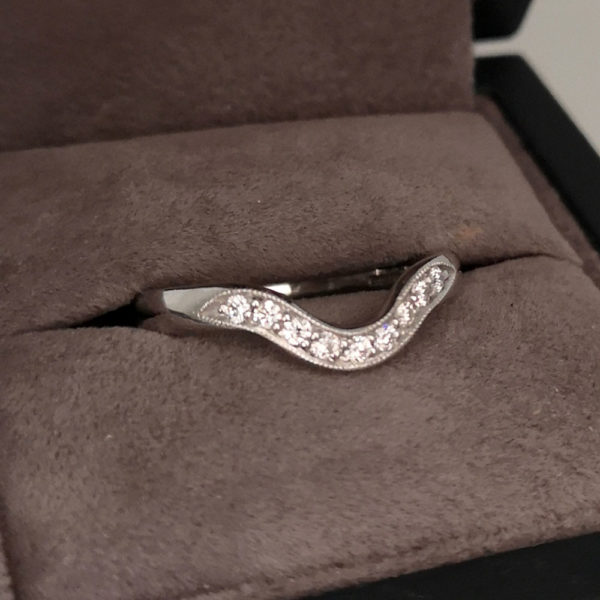 0.20 Carat Mil-Grain Shaped Diamond Wedding Ring