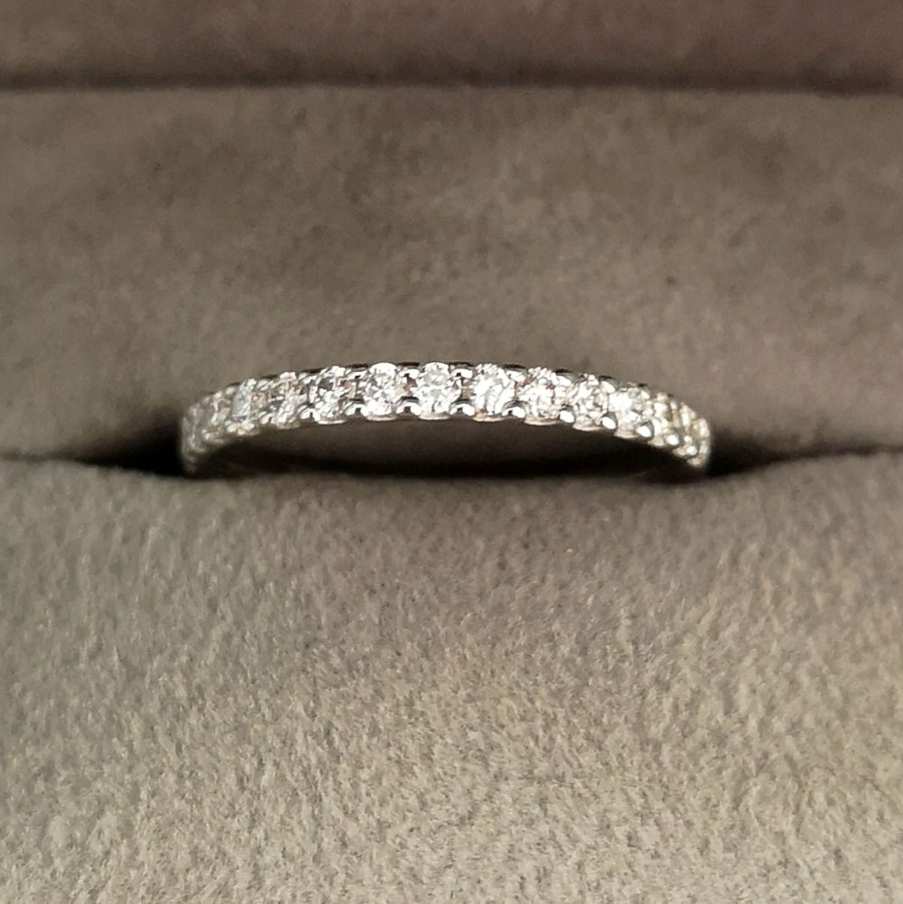 0.34 Carat Claw Set Diamond Eternity Ring in Platinum