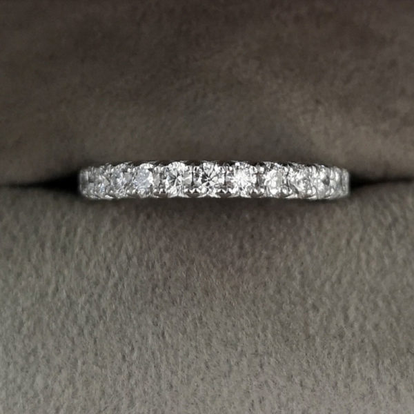 0.59 Carat 'Fish-Grain' Diamond Eternity Ring in Platinum