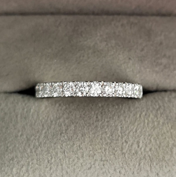 0.72 Carat Claw Set Diamond Eternity Ring in Platinum