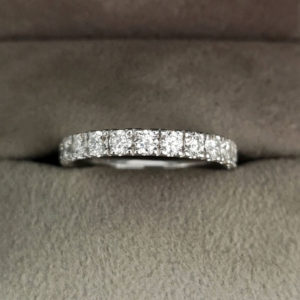 0.91 Carat Claw Set Diamond Eternity Ring in Platinum
