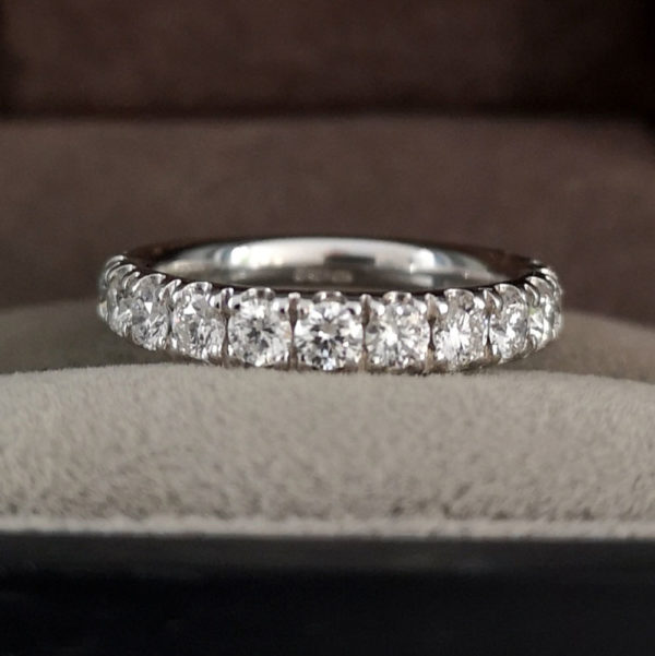 1.06 Carat Claw Set Diamond Eternity Ring in Platinum