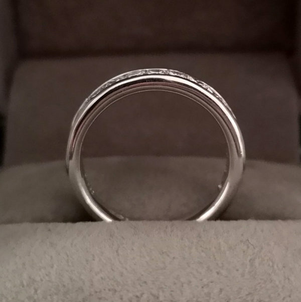 1.28 Carat Platinum Channel Set Diamond Eternity or Wedding Ring
