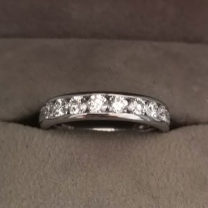 1.31 Carat Channel Set Diamond Eternity Ring in Platinum