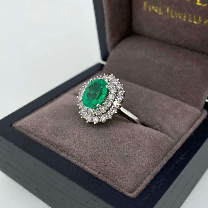 Emerald Ring 1.13 Ct. Platinum 950 | The Natural Emerald Company