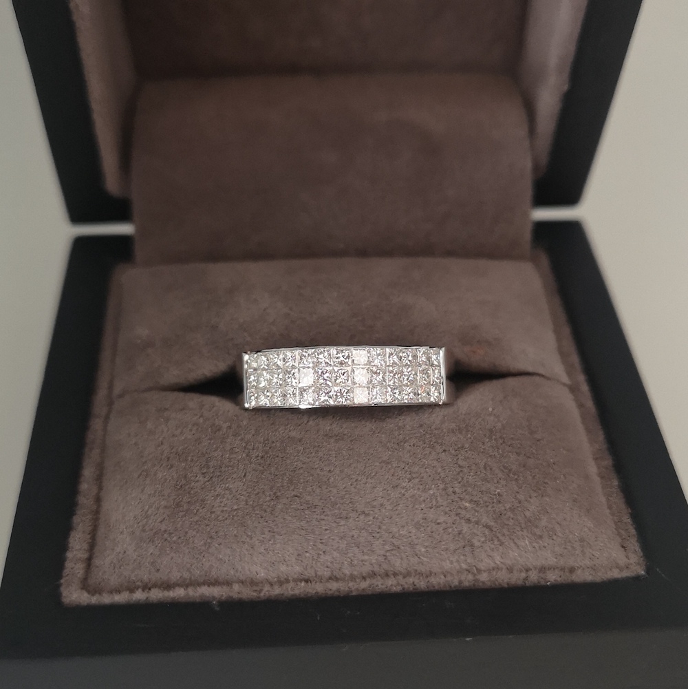 Iconic Aussie – Princess Cut Diamond And Australian Sapphire Dress Ring –  Jewellery Shop Sydney