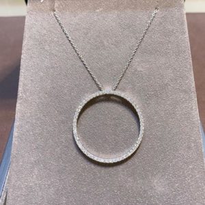 1.20 Carat Large Diamond Circle Pendant