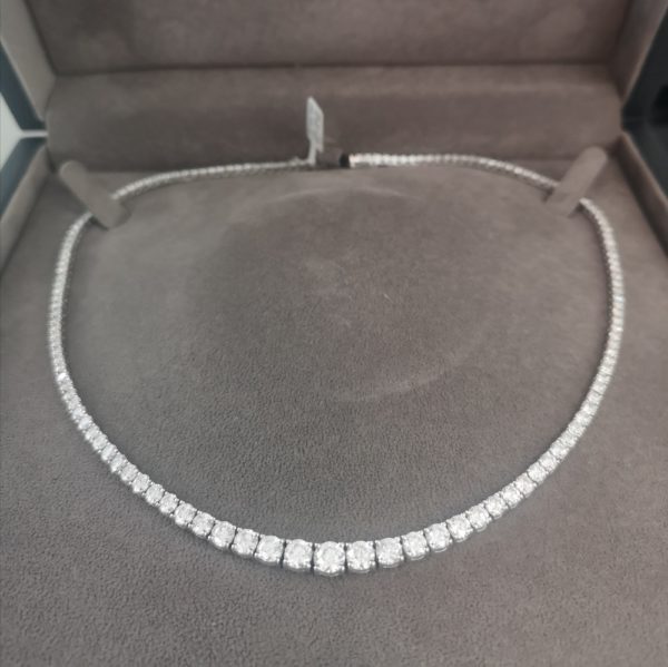 12.20 Carat Diamond Line Necklace